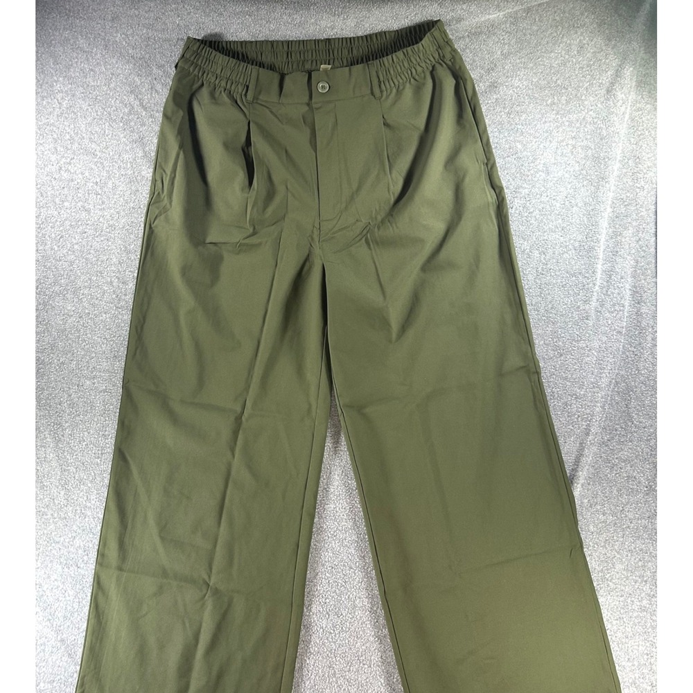Beyond Yoga Gorpcore Pleated Wide Leg Trousers XL Utility Athleisure Army Green